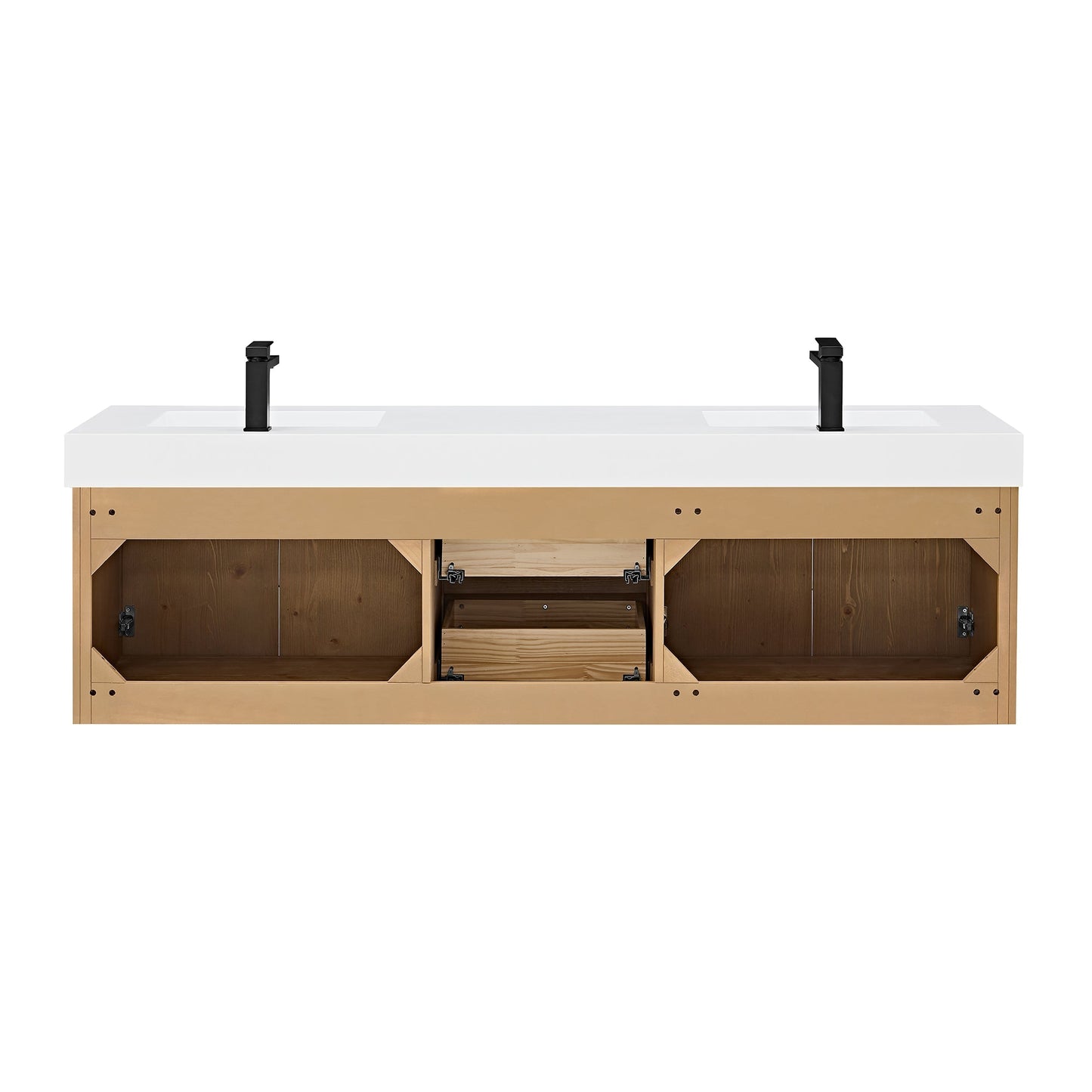 Altair Designs 72" double vanity with top - 564072-LB-WH-NM