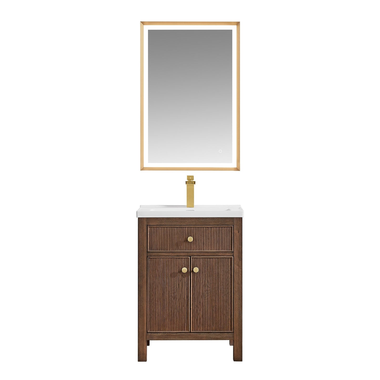 Altair Designs Cerrito 24" single vanity with top - 567024-BK-WH-NM