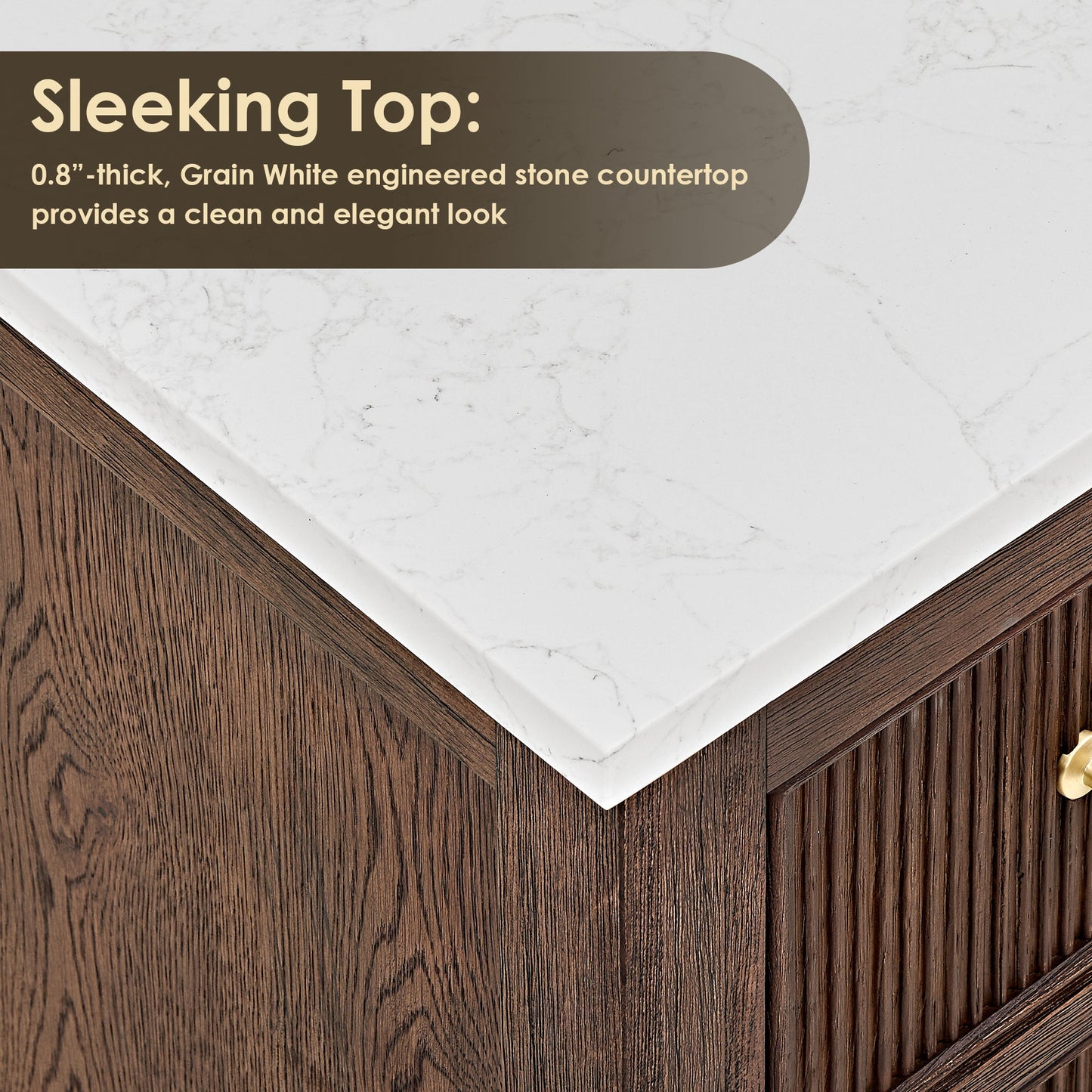 Altair Designs 48" single vanity with top - 567048-BK-GW-NM
