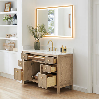 Altair Designs 48" single vanity with top - 567048-BK-GW-NM
