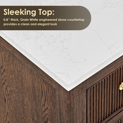 Altair Designs 60" double vanity with top - 567060-NK-GW-NM
