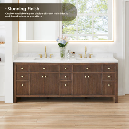 Altair Designs Cerrito 84" double vanity with top - 567084-NK-GW-NM