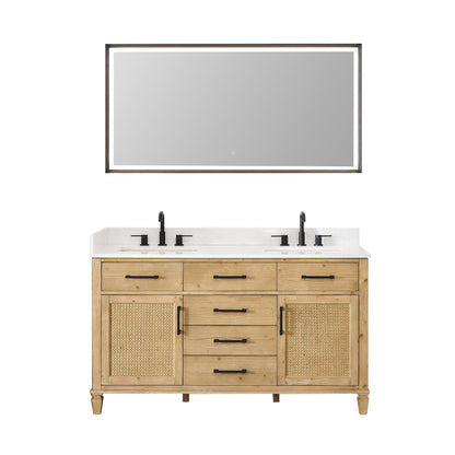 Altair Designs Salome 36"/48"/60"/72"/84" single/double vanity with top - 571036-WF-GW-NM