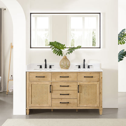 Altair Designs Salome 36"/48"/60"/72"/84" single/double vanity with top - 571036-WF-GW-NM