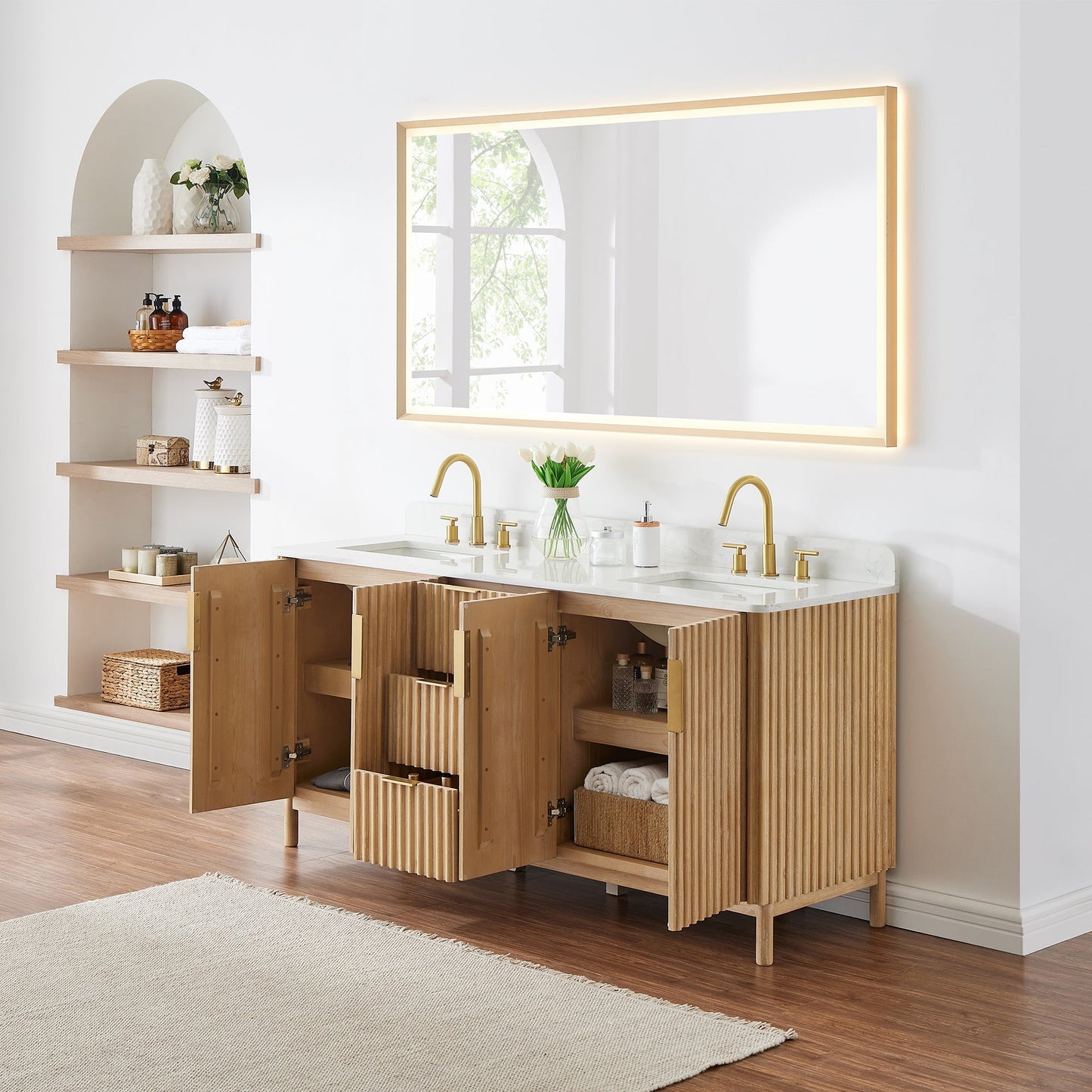 Altair Designs Sierra 72" double vanity with top - 575072-WL-GW-NM Price