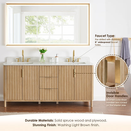 Altair Designs Sierra 72" double vanity with top - 575072-WL-GW-NM Price