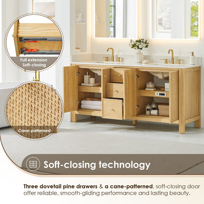 Altair Designs Cedar 36"/48"/60"/72" single/double vanity with top - 576036-NW-GW-NM