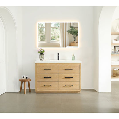 Altair Designs Sigrid 36"/48"/60"/72" single/double vanity with top - 579036-WO-WH-NM