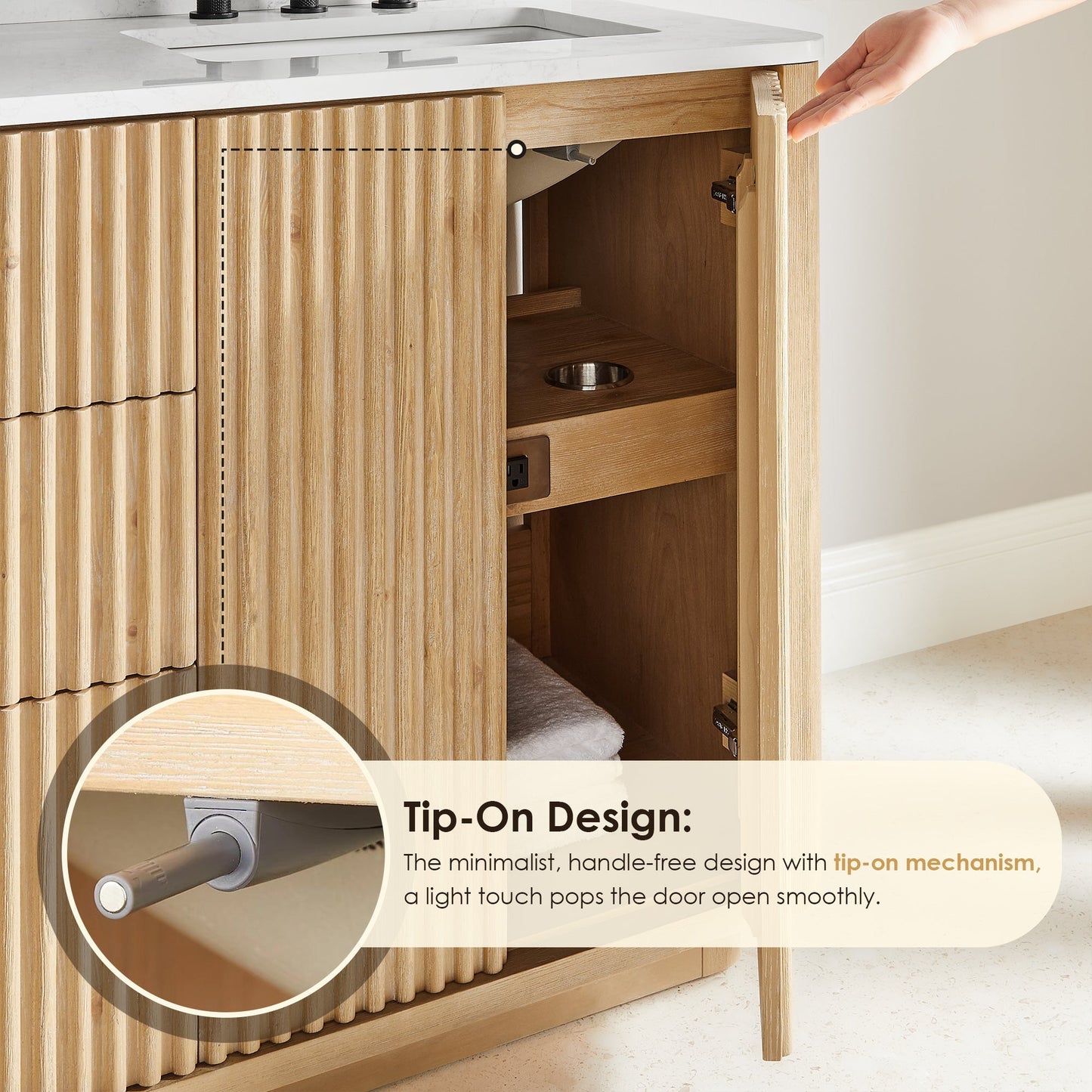 Altair Designs Clayton 72" double vanity with top - 580072-WL-GW-NM