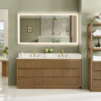 Altair Designs Navan 30"/36"/48"/60"/72" single/double vanity with top - 588030-WB-GW-NM