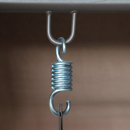 3-Seat Patio Swing Chair with Adjustable Canopy, Removable Cushion & Side Trays, Brown - 84A-068BN