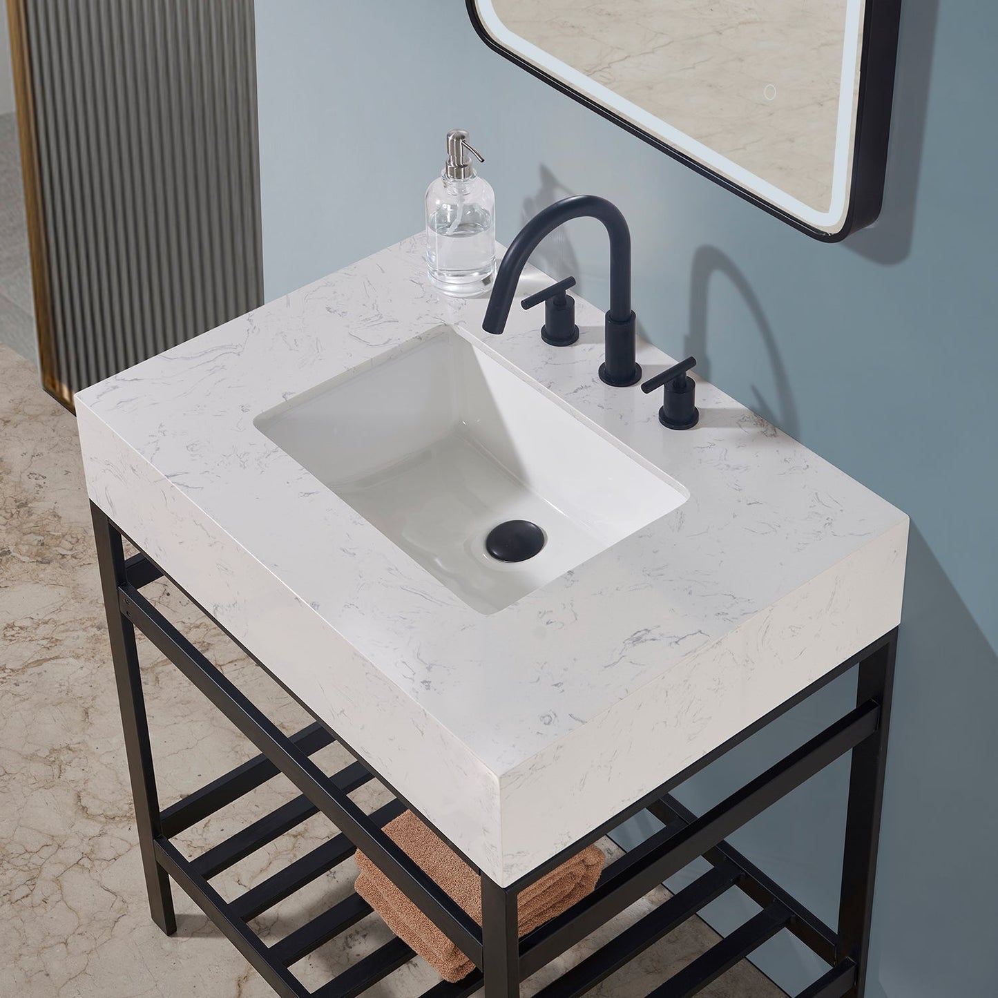 Altair Designs 30" single vanity with top - 68030-AWAP-MB-NM
