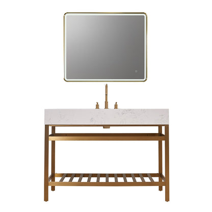 Altair Designs 48" single vanity with top - 68048-AWAP-MB-NM