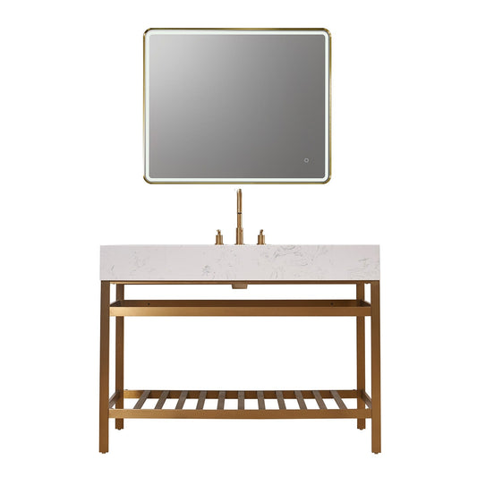 Altair Designs 48" single vanity with top - 68048-AWAP-MB-NM