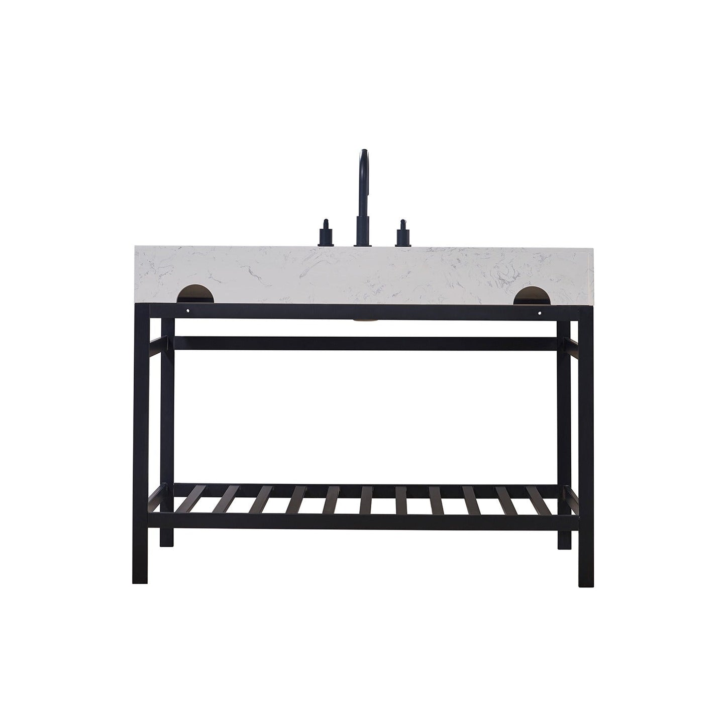 Altair Designs 48" single vanity with top - 68048-AWAP-MB-NM