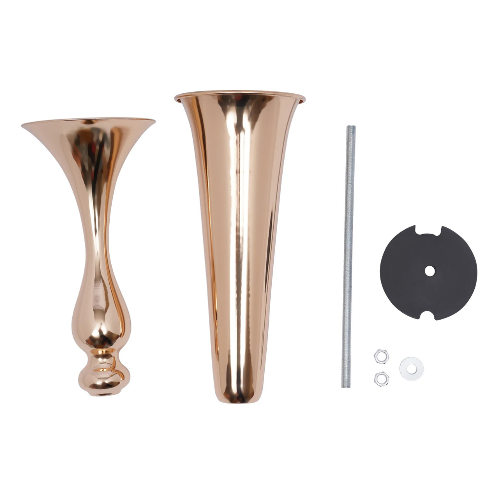 6Pcs Metal Gold Trumpet Vase Set