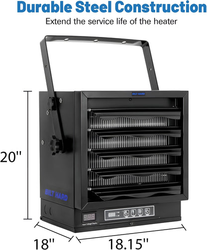 BILT HARD 10,000W Garage Heater, 240V Digital Fan-Forced Wall Mount - WHF-0509