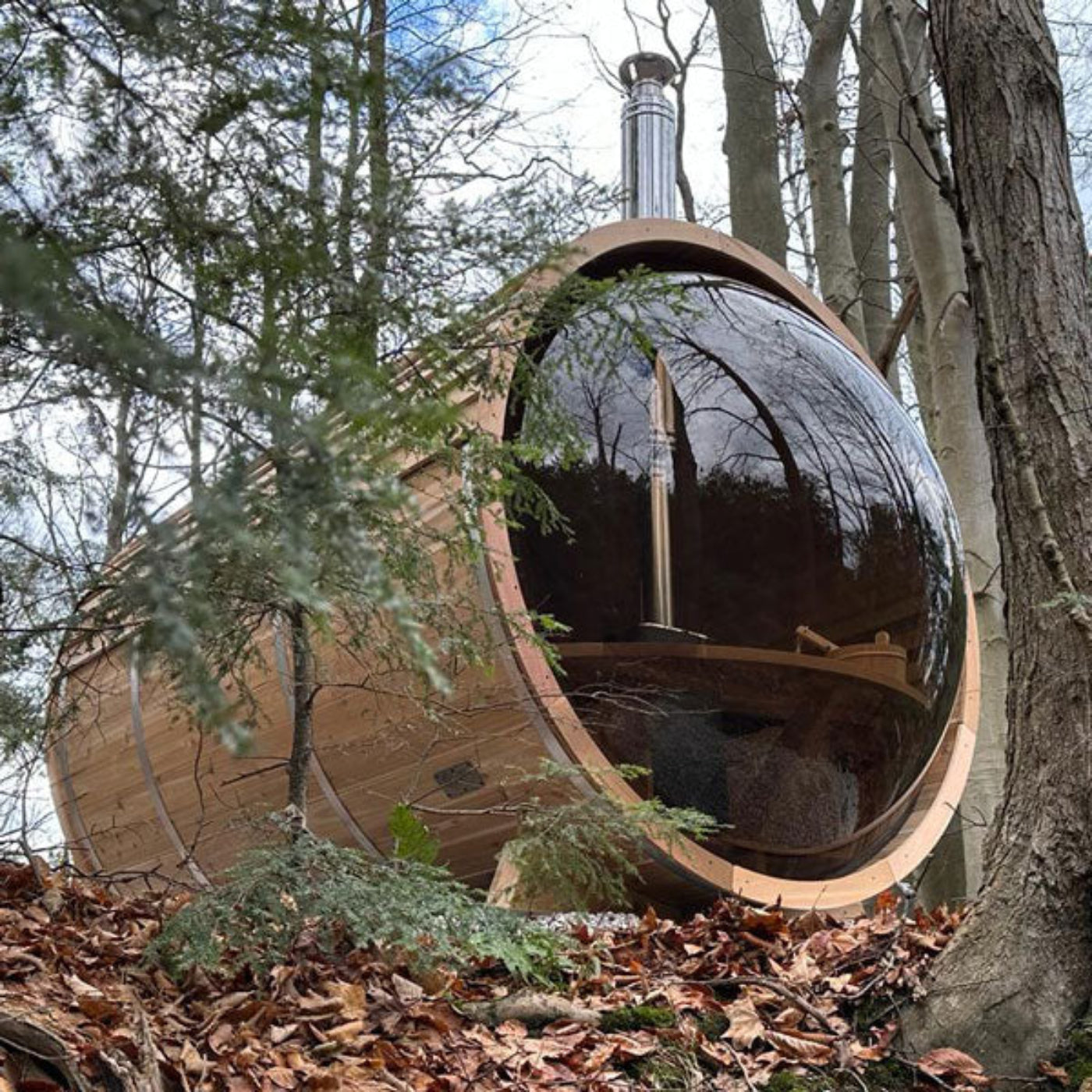 Dundalk LeisureCraft Panoramic Sauna Knotty Cedar - Floor Standing Sauna Heater - 762PVCPF