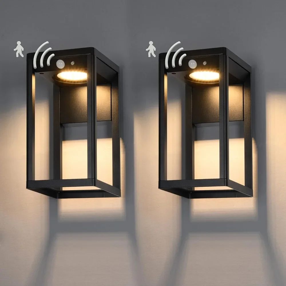 Aluminum Motion Sensor Wall Lamp 2 Pack