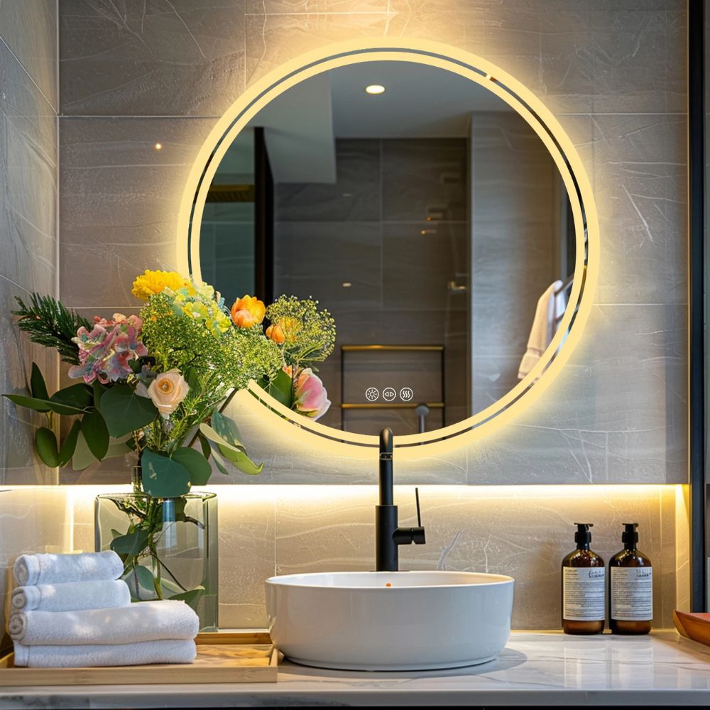 Anti-Fog LED Circle Mirror