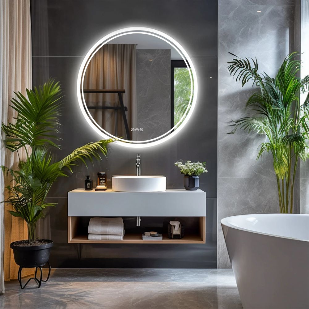 Anti-Fog LED Circle Mirror