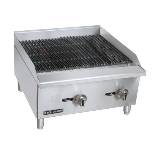Adcraft BDECTC-24/NG Black Diamond Standard Series Gas Charbroiler 24"W - BDECTC-24/NG