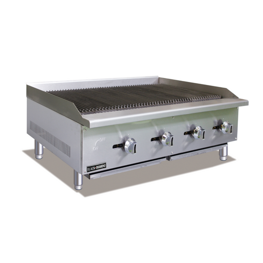 Adcraft BDECTC-48/NG Black Diamond Standard Series Gas Charbroiler 48"W - BDECTC-48/NG