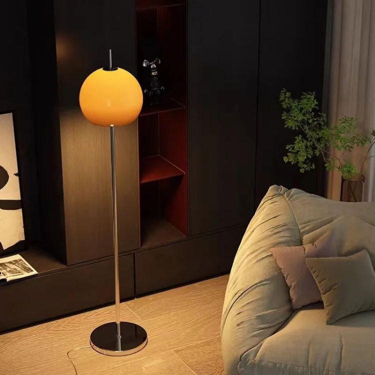 Bauhaus Retro Orange Mushroom Floor Lamp - Procure Décor