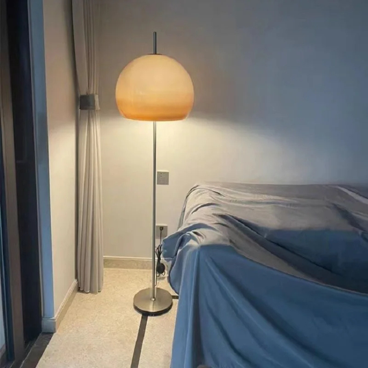 Bauhaus Retro Orange Mushroom Floor Lamp - Procure Décor