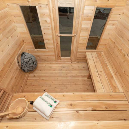 Dundalk Leisure Georgian Cabin Sauna with Porch CTC88PW - CTC88PW