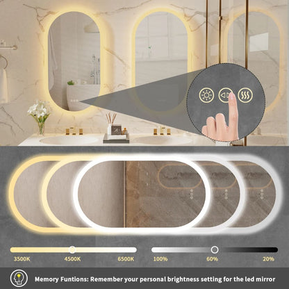CrystalGlow Backlit Mirror - Procure Décor