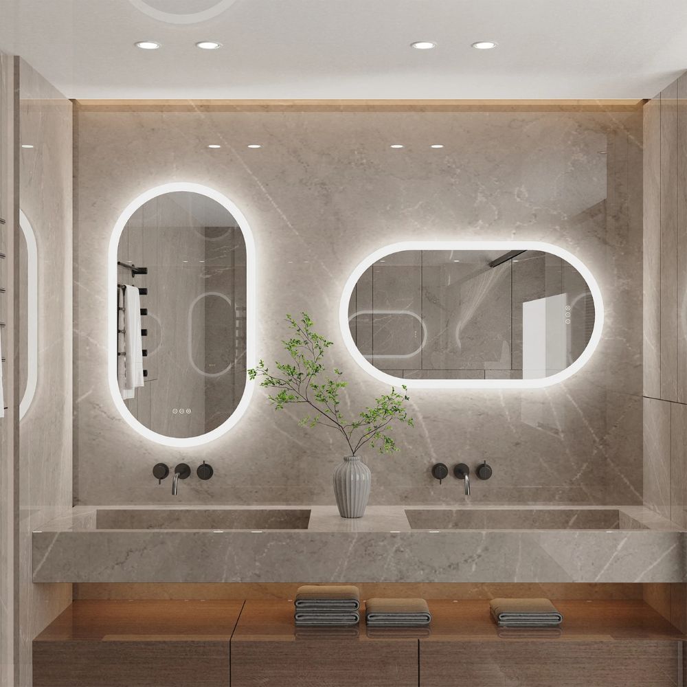 CrystalGlow Backlit Mirror - Procure Décor