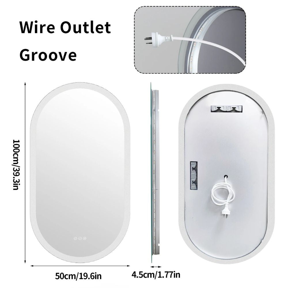 CrystalGlow Backlit Mirror - Procure Décor