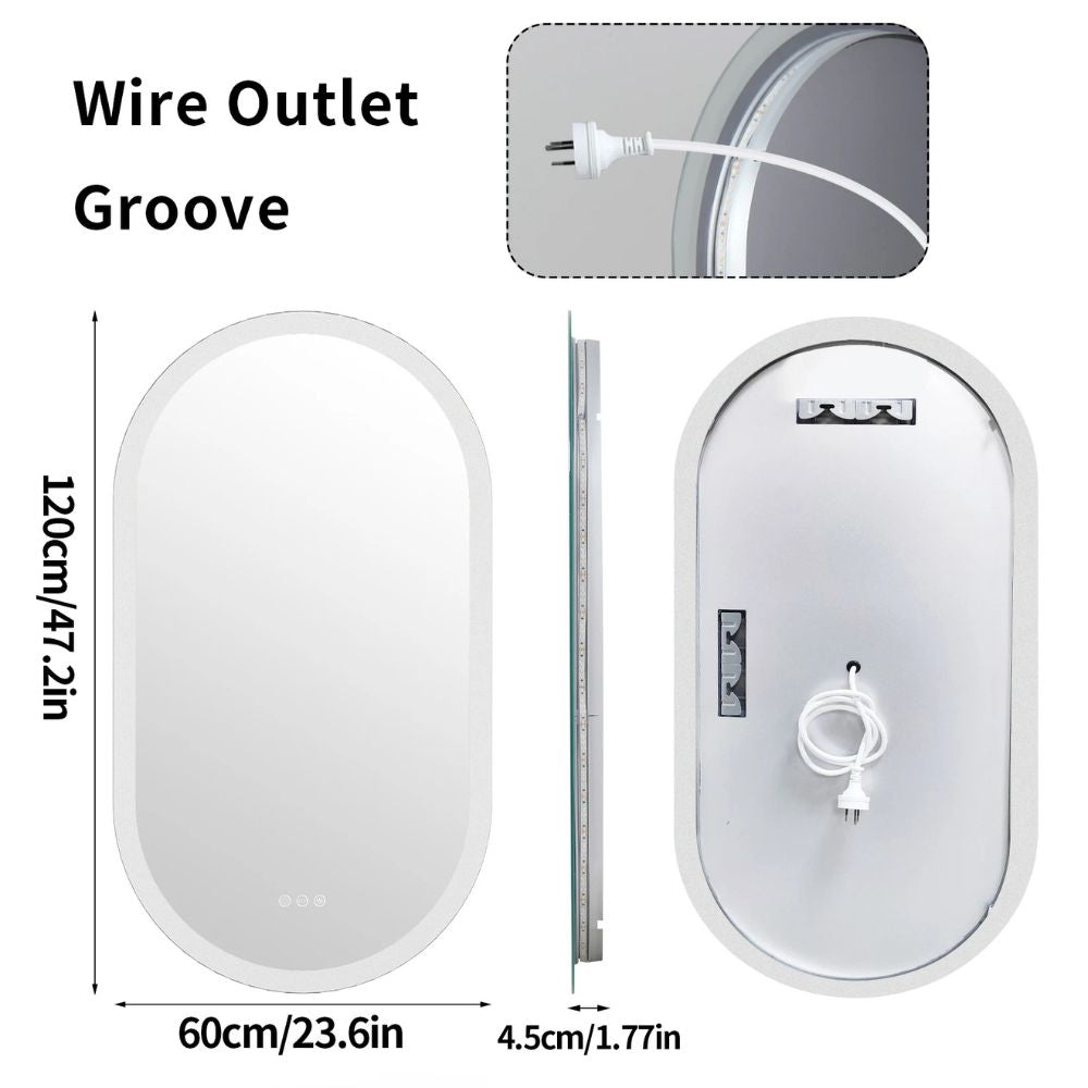 CrystalGlow Backlit Mirror - Procure Décor