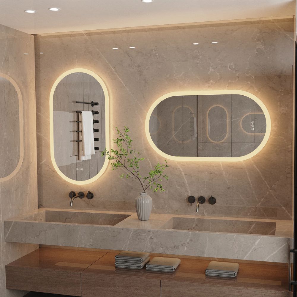CrystalGlow Backlit Mirror - Procure Décor