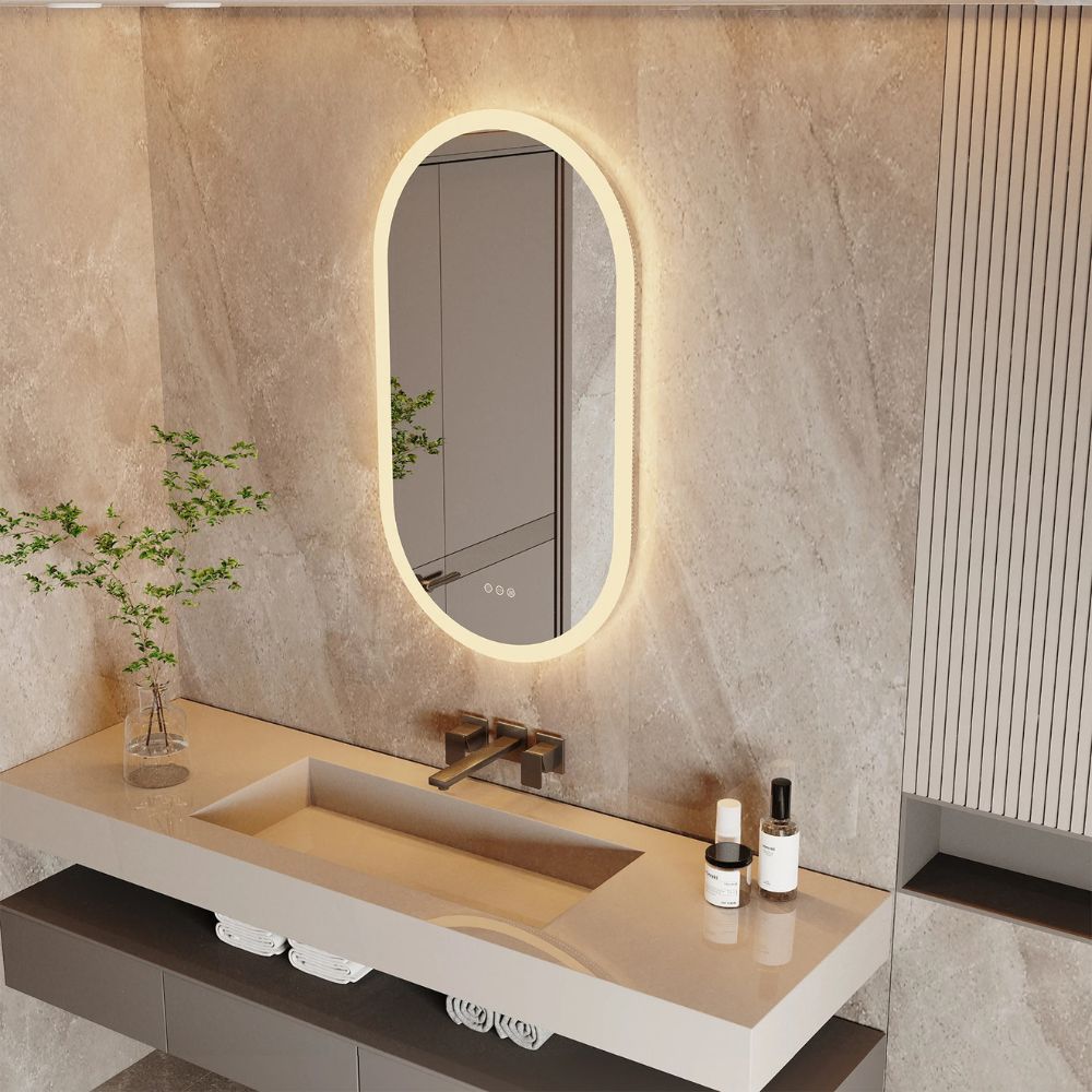CrystalGlow Backlit Mirror - Procure Décor