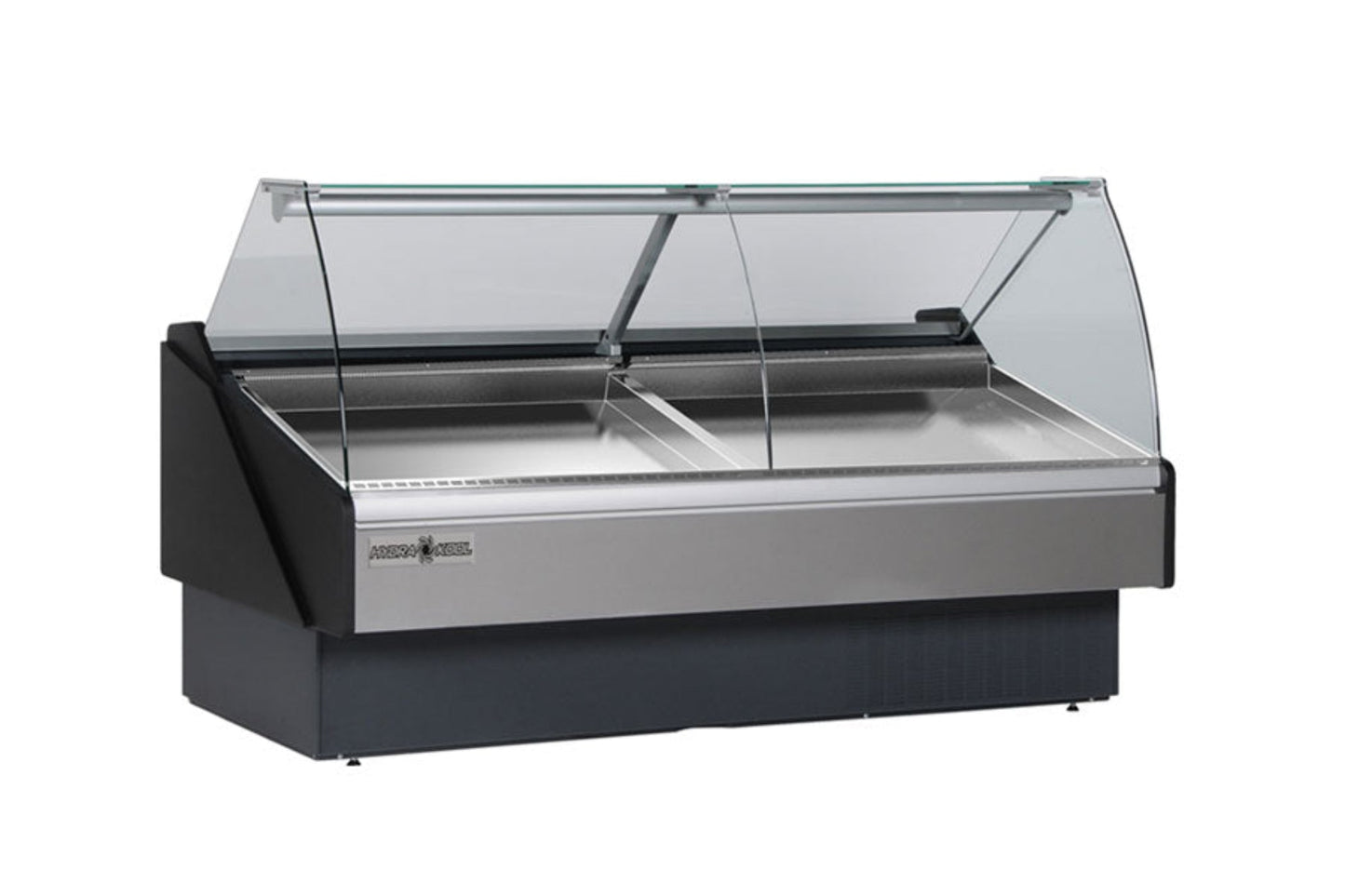 Hydra-Kool  | 117" Wide Self Contained Curved Glass Seafood Display Case - KFM-SC-120-S