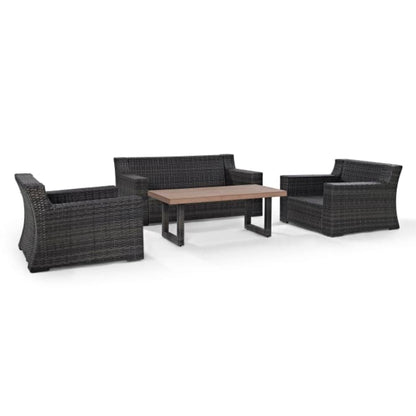 Crosley Beaufort 158 Inch 4pc Outdoor Wicker Conversation Set Mist - KO70096BR