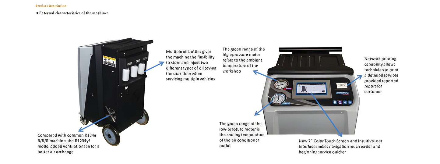 Katool Fully Automatic Recovery, Recycle & Recharge DUAL AC1800 Machine - R-134A