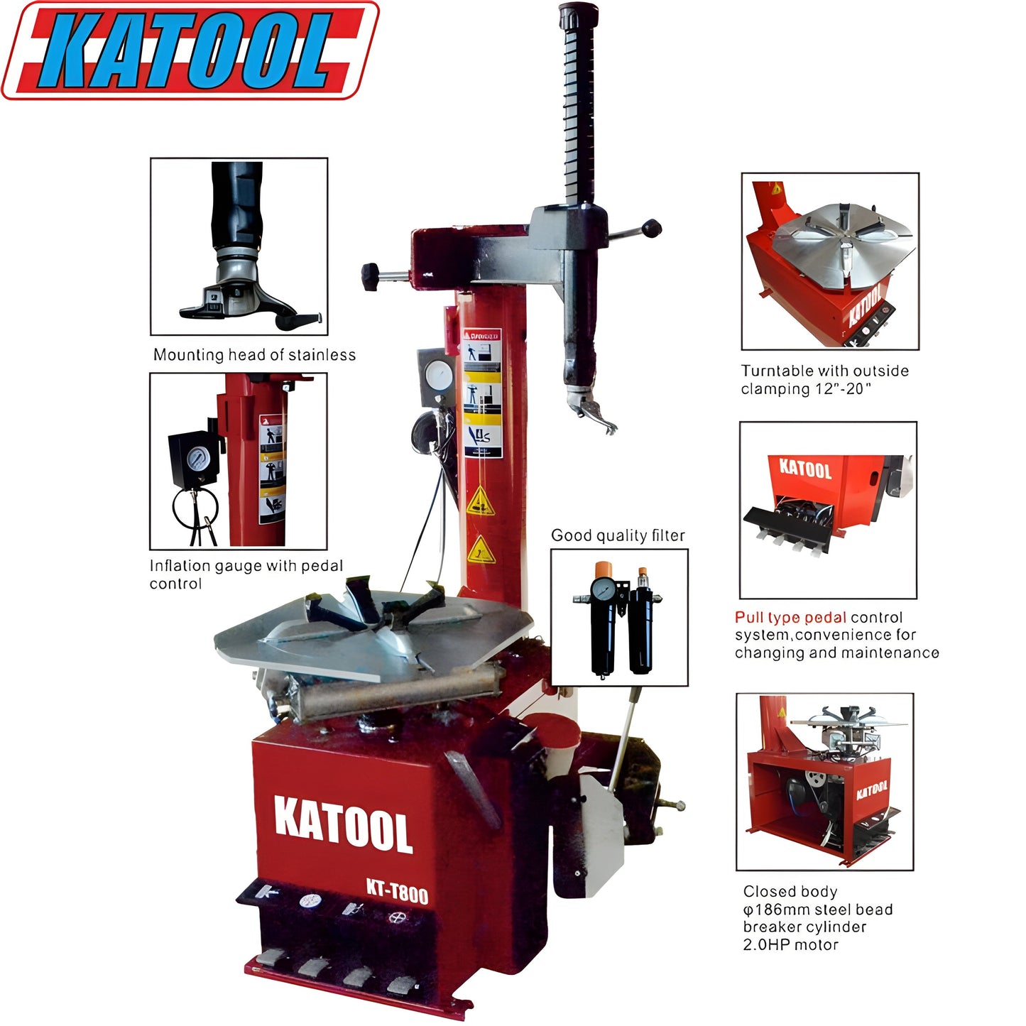 Katool Tire Changer T800 & Wheel Balancer B700 - T800+B700
