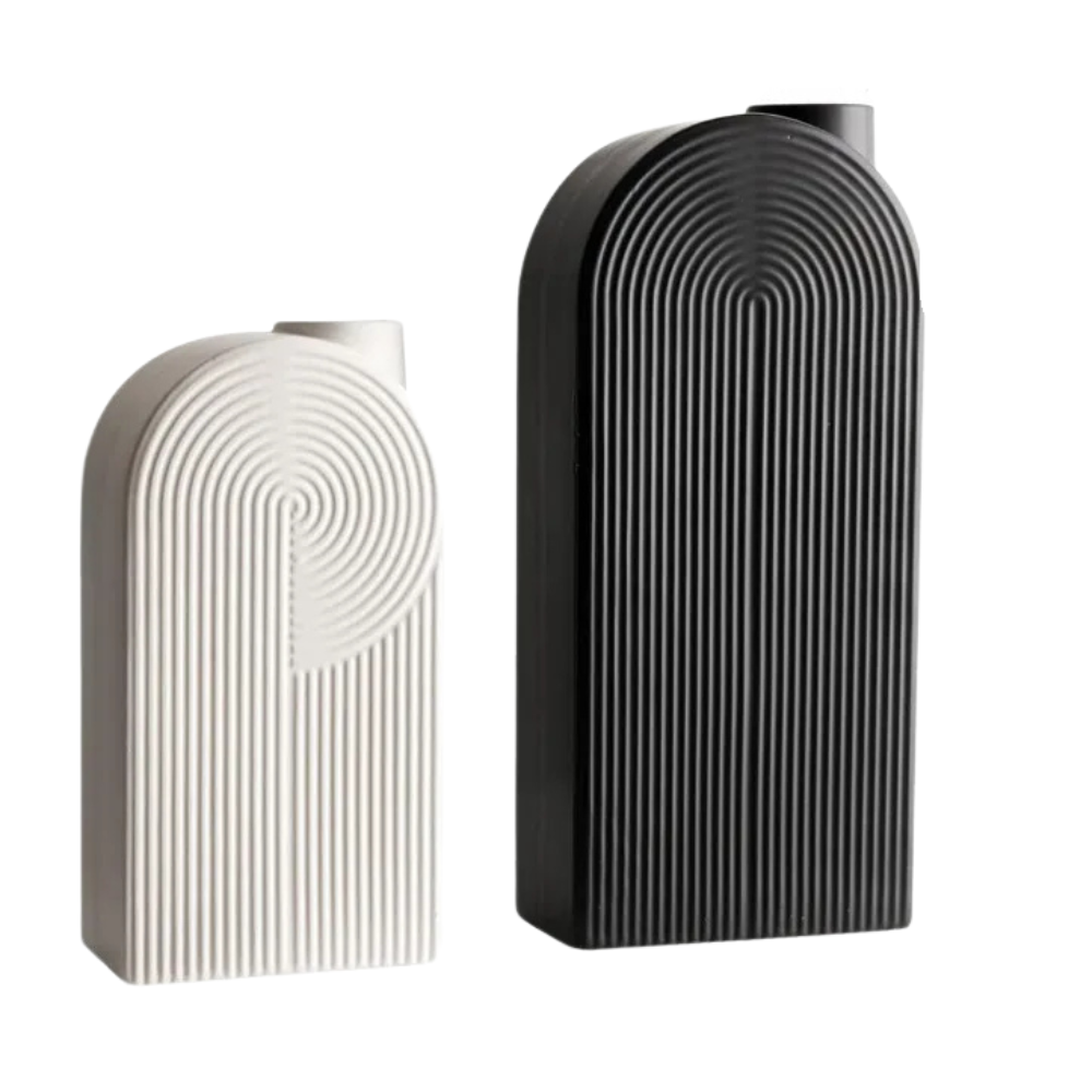 Modern Living Black and White Vase Set