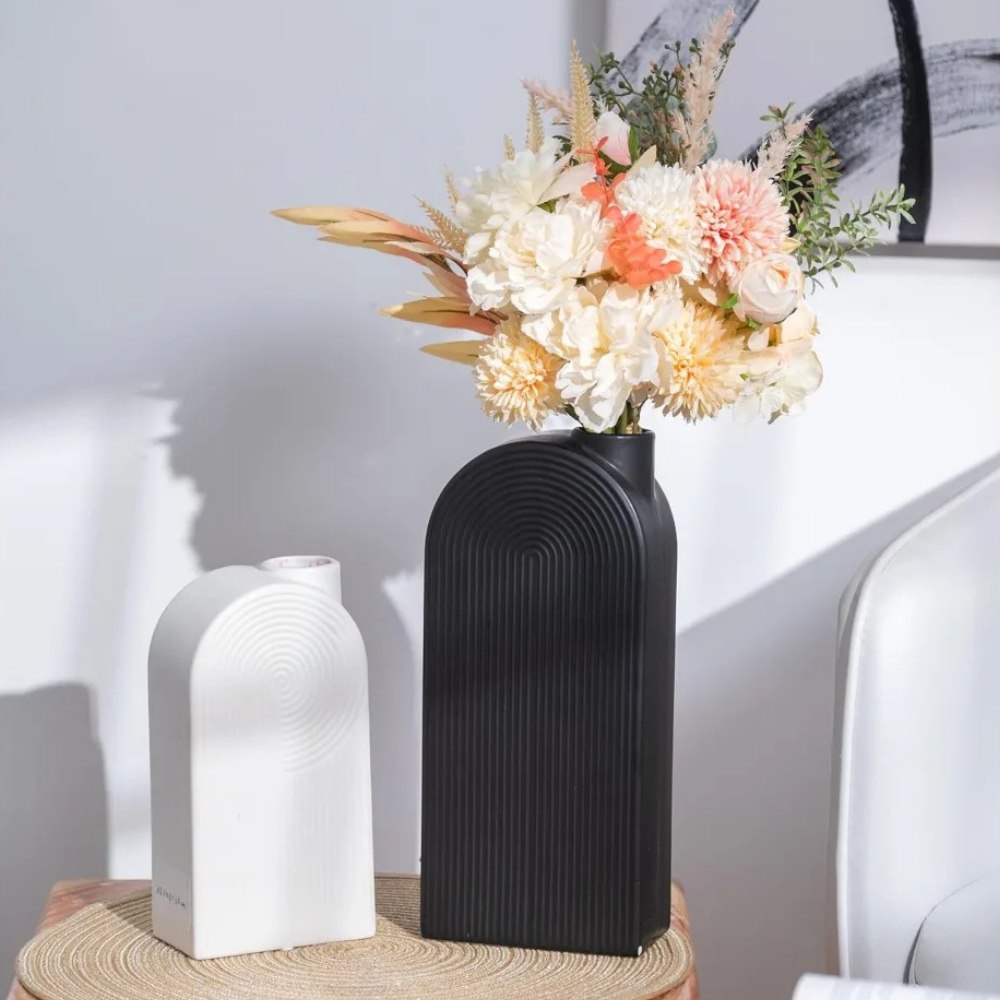 Modern Living Black and White Vase Set