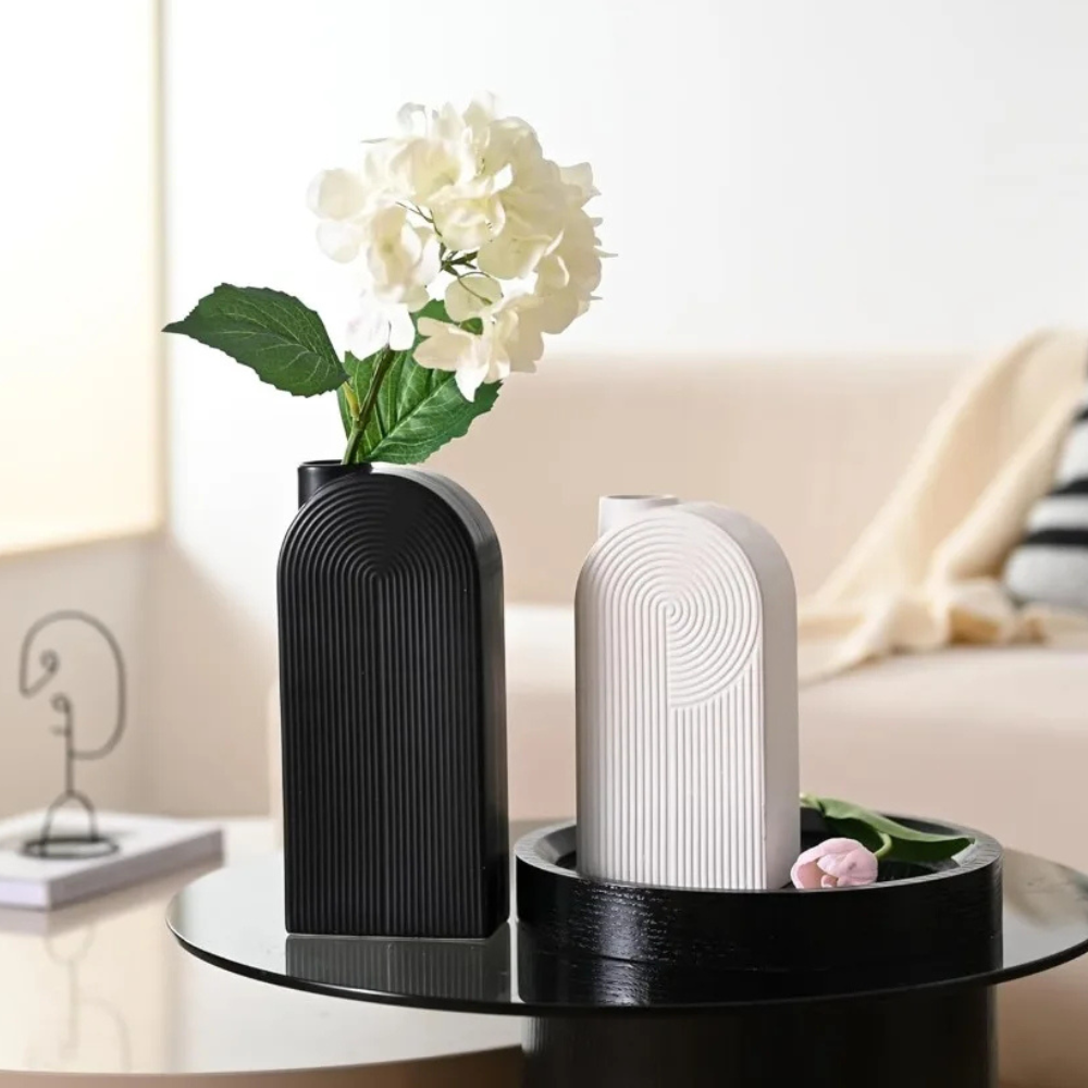 Modern Living Black and White Vase Set