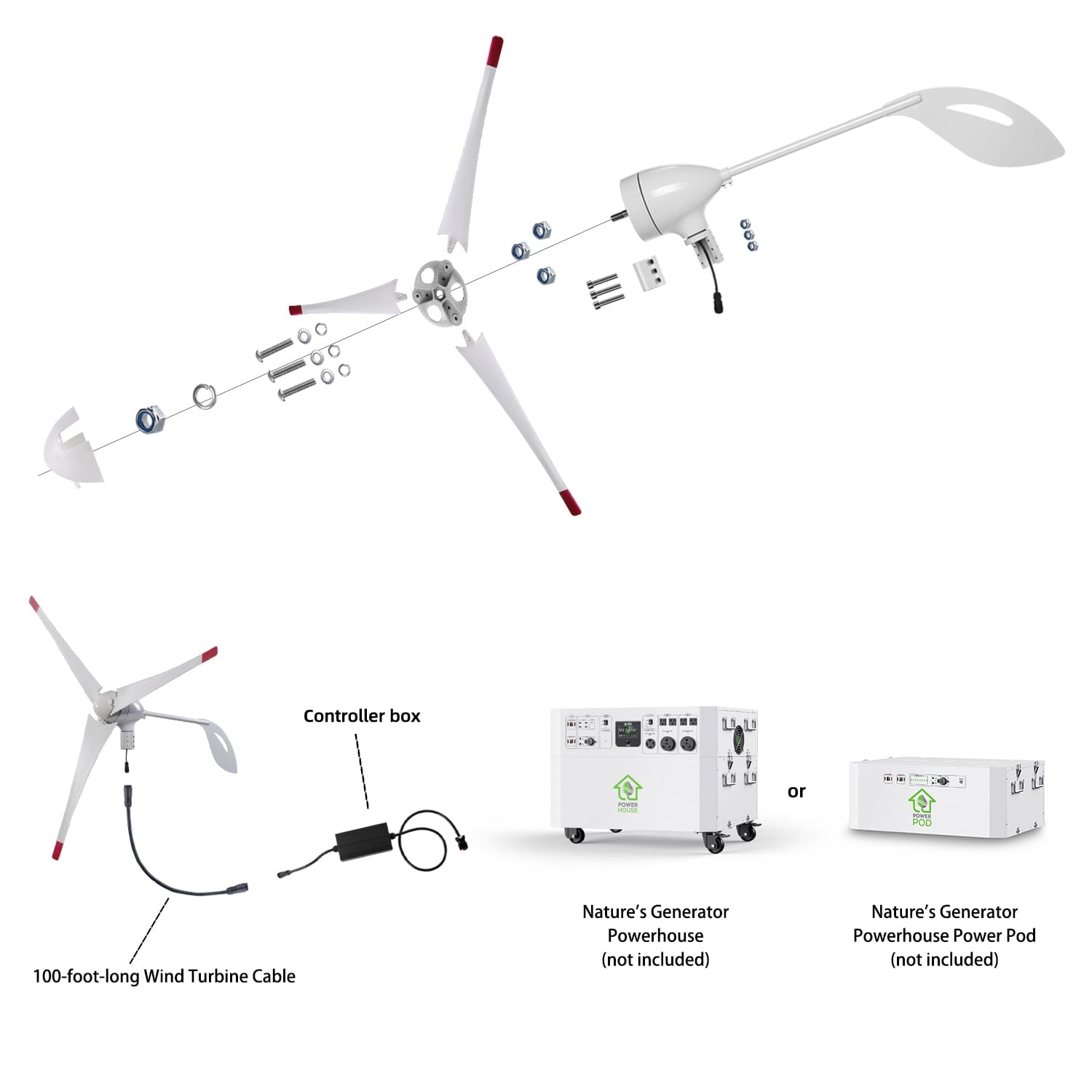 Nature's Generator Powerhouse Wind Turbine - Backyard Provider