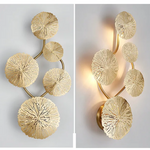 Nordic Copper Lotus Leaf Wall Lamp - Procure Décor