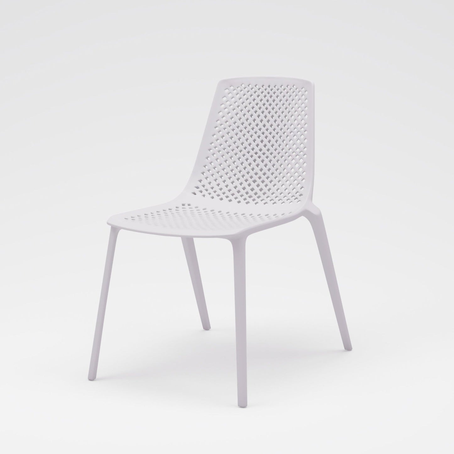 Midtown Concept Valencia Grey Stacking Indoor Dining Chair - 4PC - PLI VALEN_SIDE_WHT