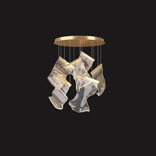 Round Sheets Chandelier - Procure Décor