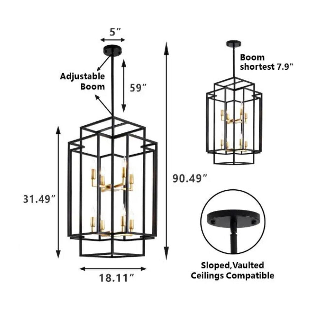 Rustic Radiance Tiered Chandelier - 8-Lights