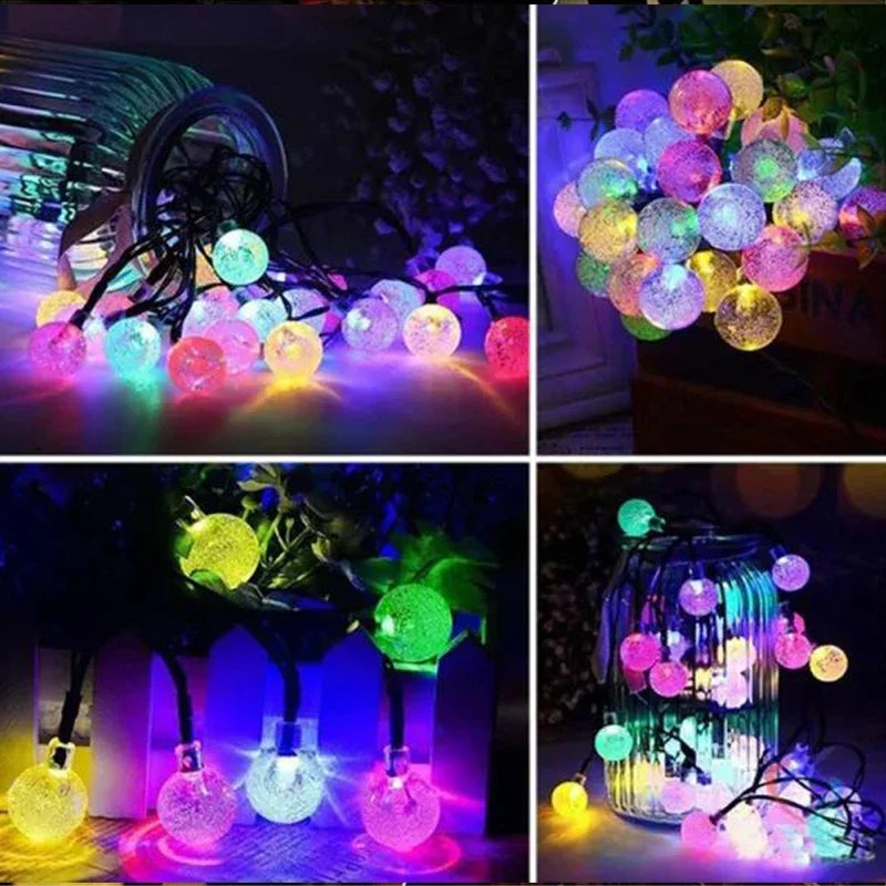 LumiGlow Crystal Solar String Lights