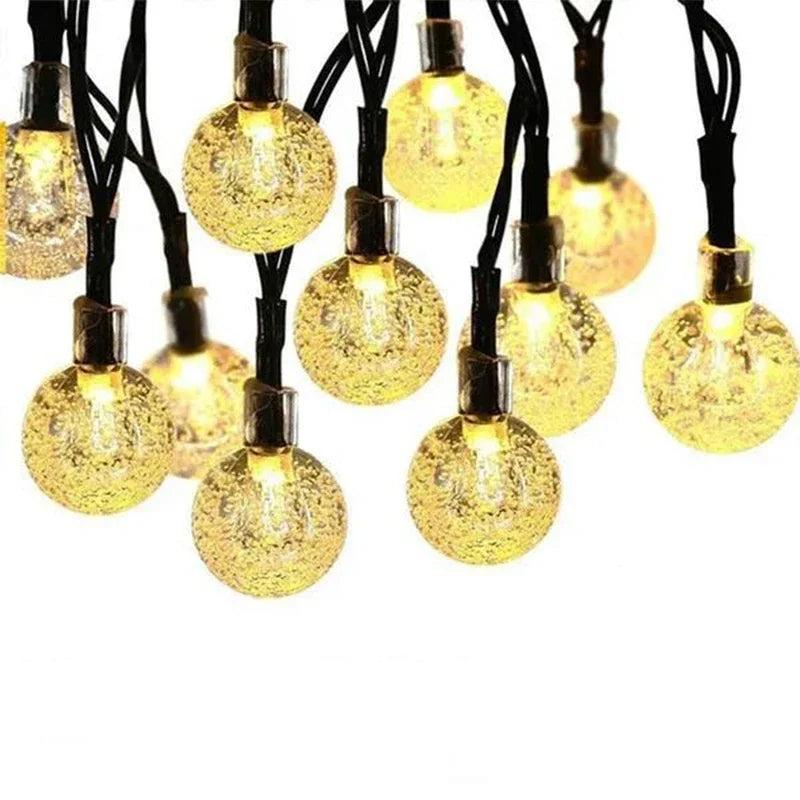 LumiGlow Crystal Solar String Lights